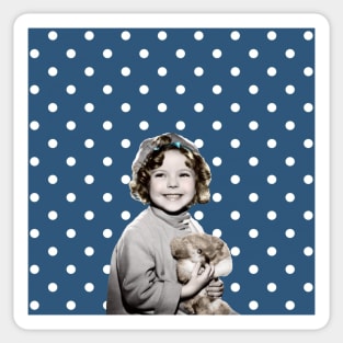 Shirley Temple Blue With Bear Sticker